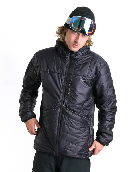  Planks Dumpster Mid Layer Ski Jacket In Black   Black 