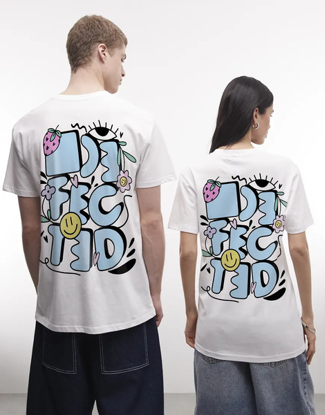  Prnt   Defected Records   Cartoon T Shirt In White 
