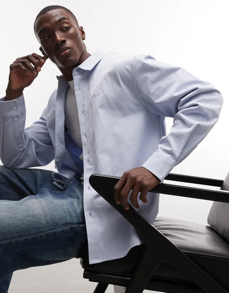  Prohibited Dress Long Sleeve Shirt In Blue 