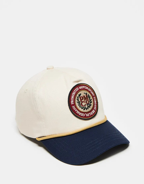  Prohibited Emblem Logo Contrast Peak Cap In Multi 