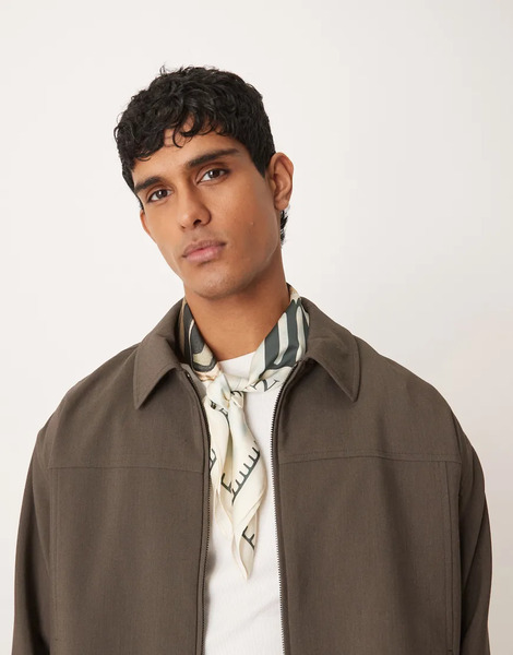  Prohibited Rush Checkered Scarf In Cream White 