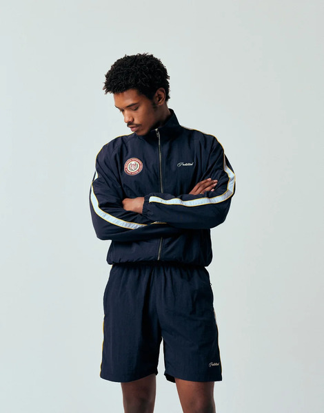 Prohibited Zip Through Track Jacket In Navy 