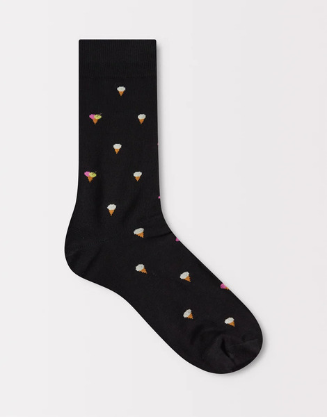  Ps Paul Smith Ice Cream Print Socks In Black 