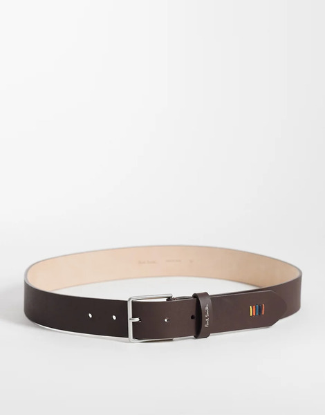  Ps Paul Smith Multi Stitch Belt In Brown 