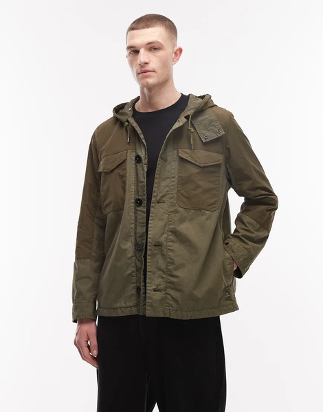  Ps Paul Smith Utility Jacket In Khaki Green 
