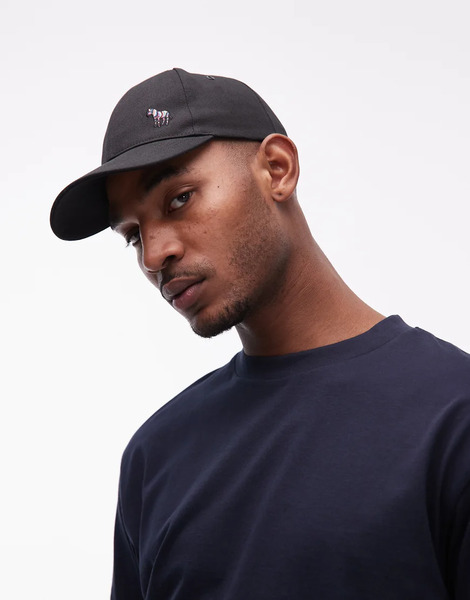  Ps Paul Smith Zebra Logo Cap In Black 