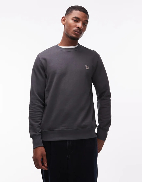  Ps Paul Smith Zebra Logo Sweatshirt In Dark Grey 
