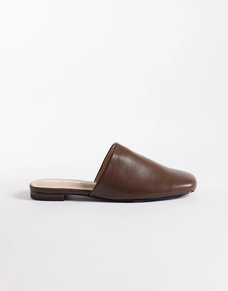  Public Desire Emmi Flat Mules In Brown 