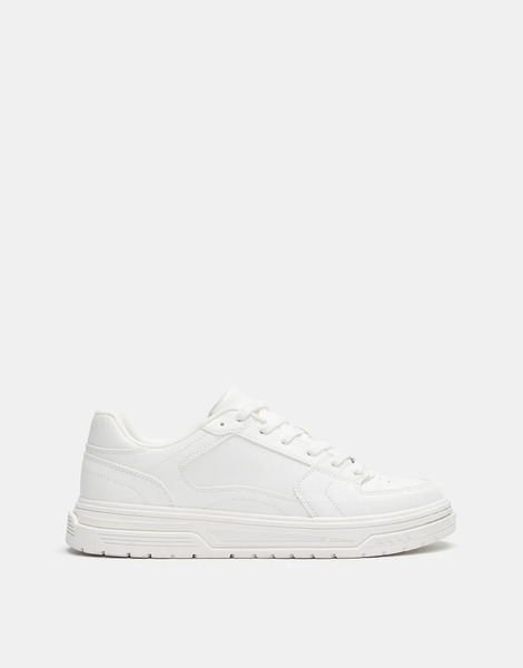  Pull & Bear Basic Trainers In White 