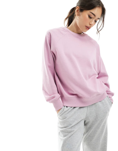  Pull & Bear Boxy Sweatshirt In Baby Pink 