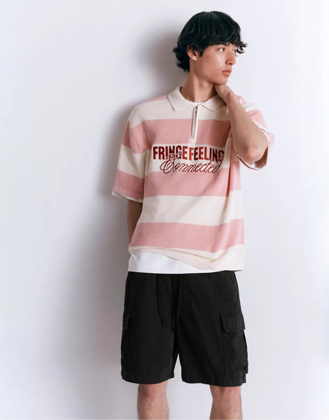  Pull & Bear Cargo Bermuda Shorts In Black 