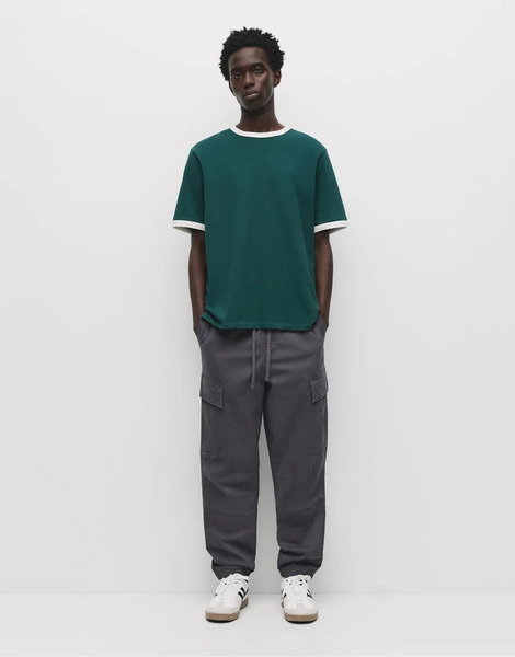  Pull & Bear Cargo Joggers In Grey 