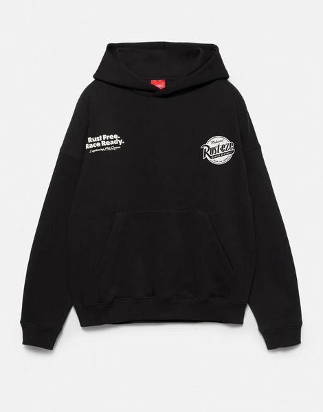  Pull & Bear Cars Hoodie In Black 