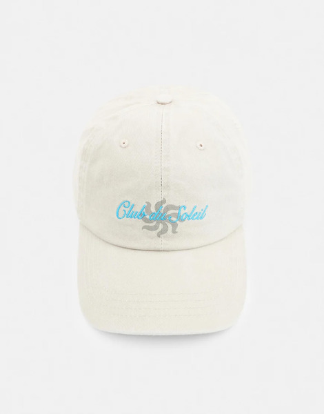  Pull & Bear Club Du Soleil Cap In Sand Neutral 