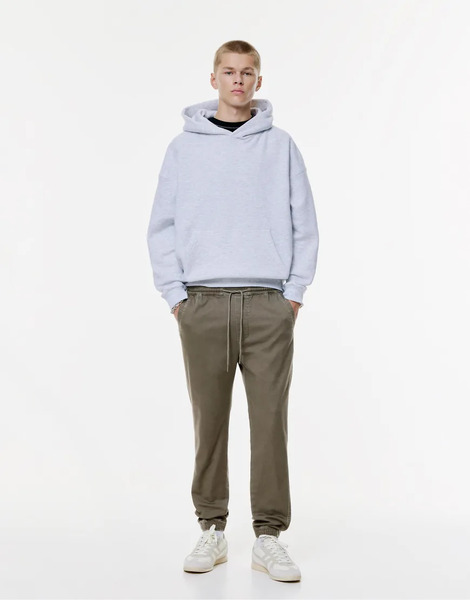  Pull & Bear Comfort Joggers In Khaki Green 