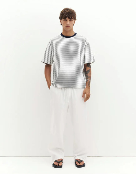  Pull & Bear Denim Joggers In Beige Neutral 
