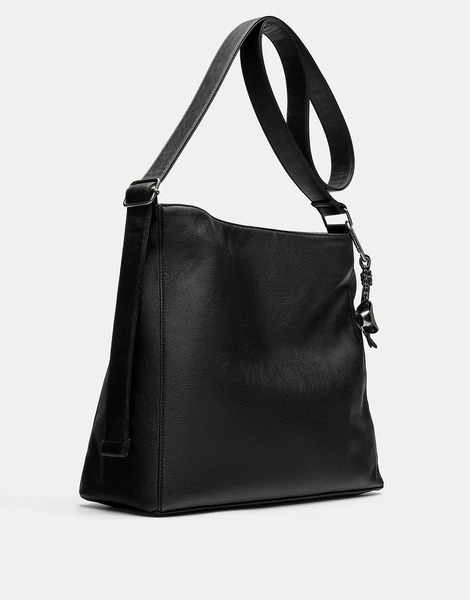  Pull & Bear Embellished Shopper Bag In Black 
