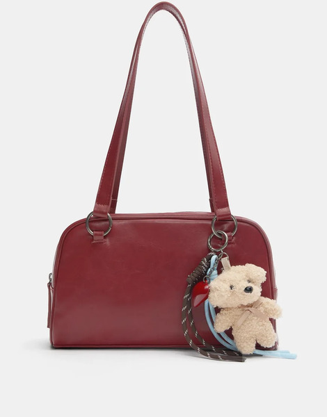  Pull & Bear Embellished Shoulder Bag In Print 1 Red 