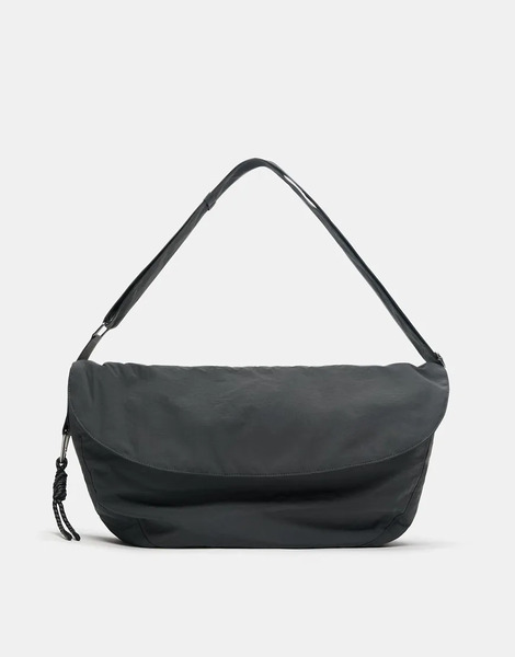  Pull & Bear Embellished Tote Bag In Charcoal Multi 
