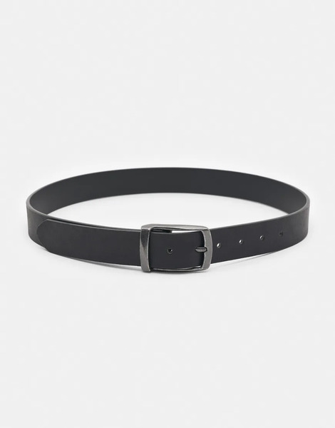  Pull & Bear Faux Leather Belt In Black 