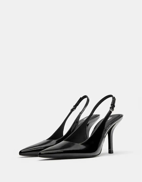  Pull & Bear High Heeled Shoes In Black 