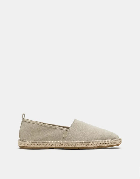  Pull & Bear Jute Espadrilles In Ecru White 