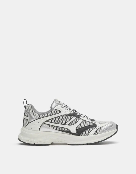  Pull & Bear Multi Piece Trainers In Silver 