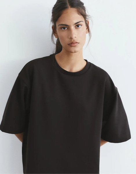  Pull & Bear Oversize Short Sleeve T Shirt In Grey 