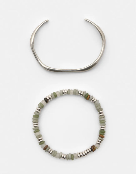  Pull & Bear Pack Of 2 Bracelets In Others Multi 