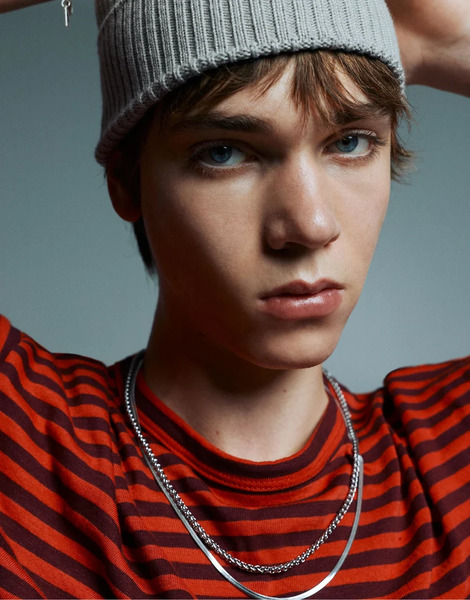  Pull & Bear 2 Pack Of Steel Necklaces In Others Multi 