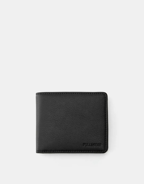  Pull & Bear Plain Wallet In Black 