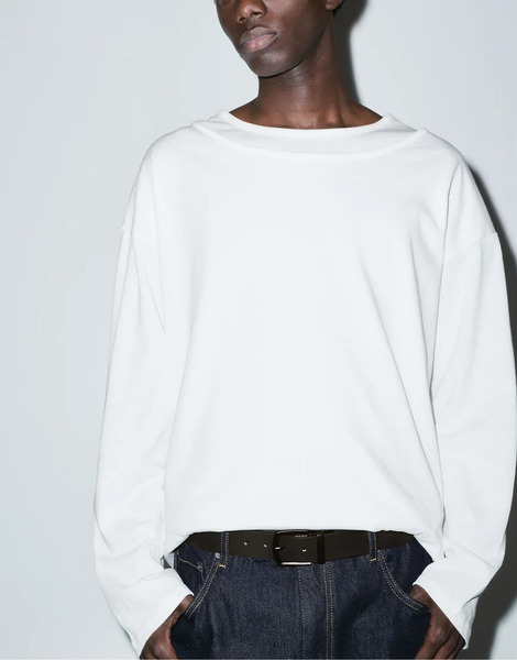  Pull & Bear Reversible Leather Effect Belt In Black 