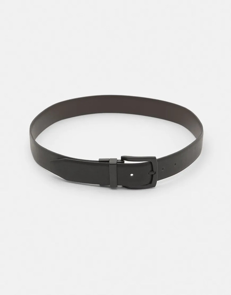  Pull & Bear Reversible Leather Effect Belt In Others Multi 