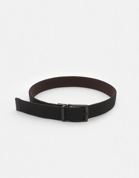  Pull & Bear Reversible Stretch Belt In Multi 