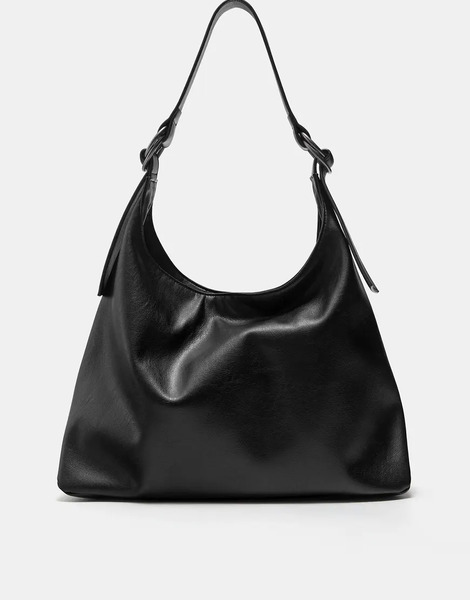  Pull & Bear Shopper Bag In Black 