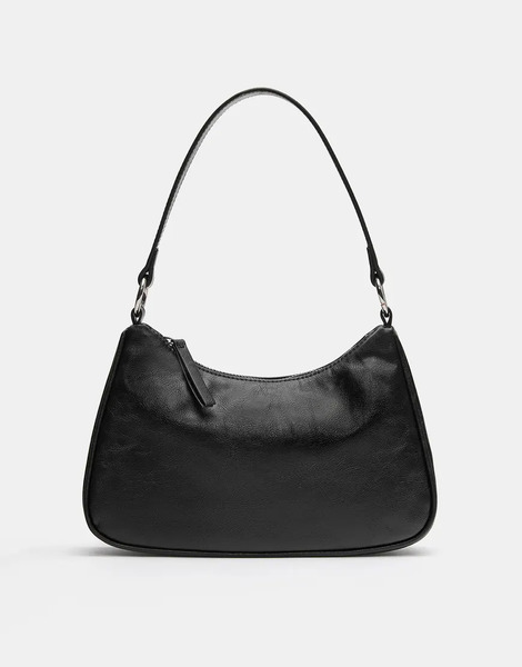  Pull & Bear Shoulder Bag With Rings In Black 