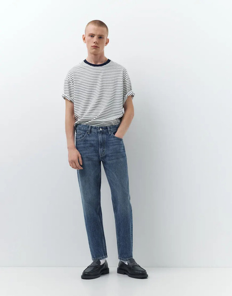  Pull & Bear Standard Jeans In Dark Blue 