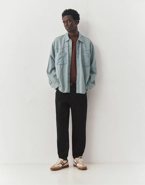  Pull & Bear Standard Jeans In Faded Black Grey 