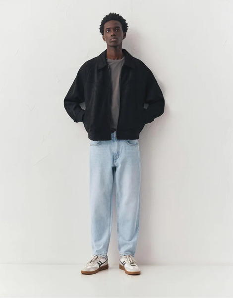  Pull & Bear Standard Jeans In Pale Indigo Blue 