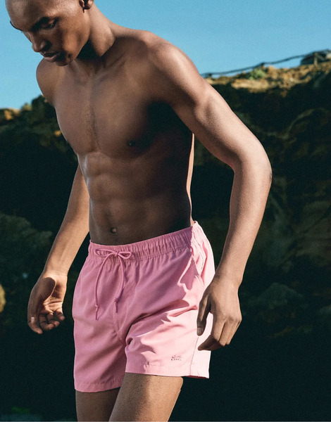  Pull & Bear Swim Shorts In Pink 