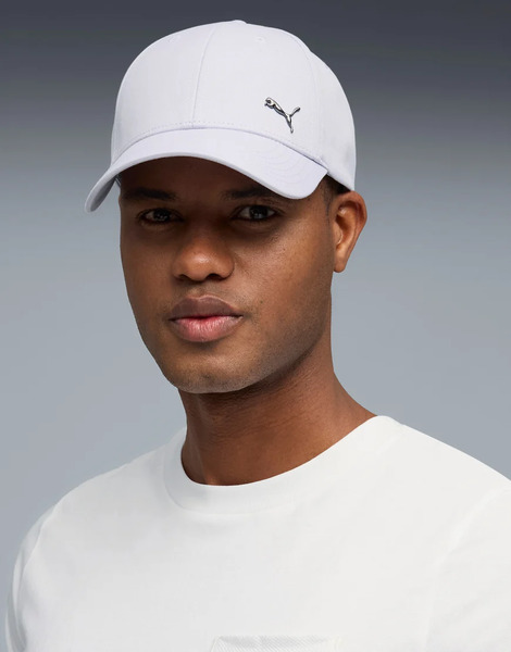  Puma Essentials Metal Cat Baseball Cap In Vibrant Silver Grey 