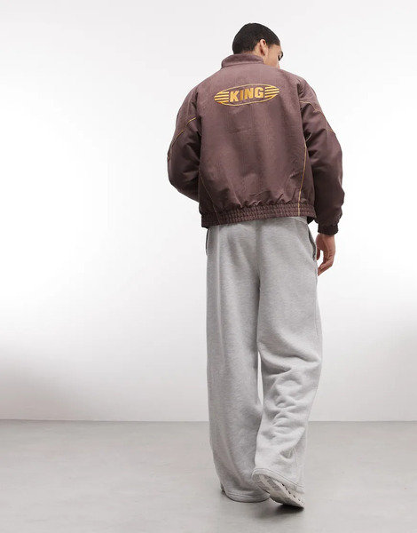 Puma King Short Lined Jacket In Brown 