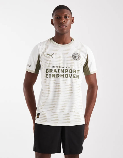  Puma Psv Eindhoven 25/26 Third Jersey In White Brown 