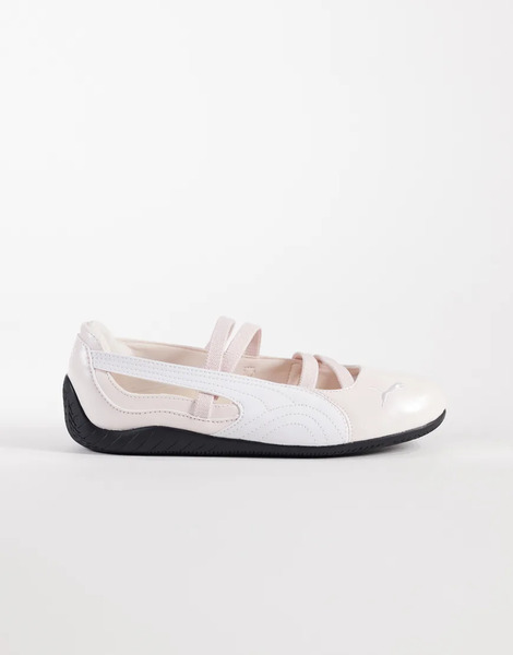  Puma Speedcat Ballet Flats In Metallic Pink 