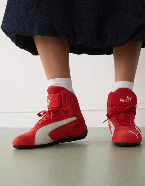  Puma Speedcat Mid Trainers In Red 