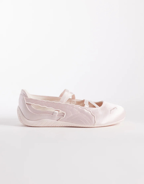 Puma Speedcat Satin Ballet Flats In Light Pink 