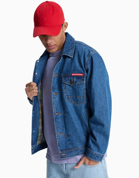  Quiksilver All Ride Denimt Denim Jacket In Medium Blue 