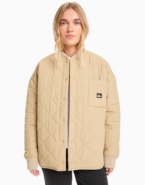  Quiksilver Shining Quilted Jacket In Cornstalk   Brown 