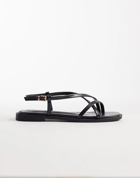  Raid Aluna Flat Sandals In Black 