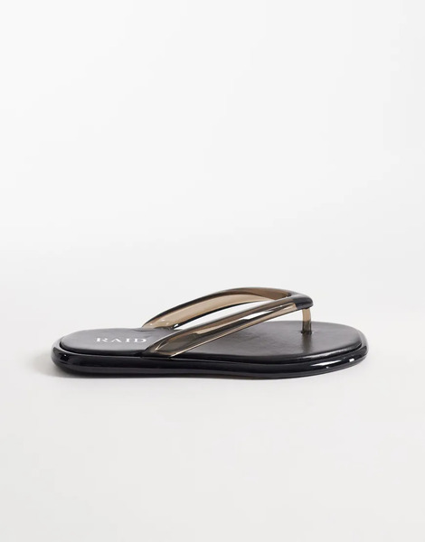  Raid Aziel Jelly Flip Flops In Black 